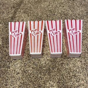 4 Hard Plastic Popcorn Containers